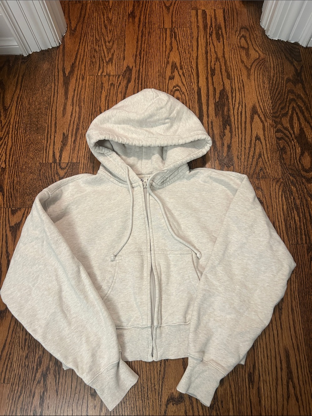 XS white TNA zip up sweatshirt